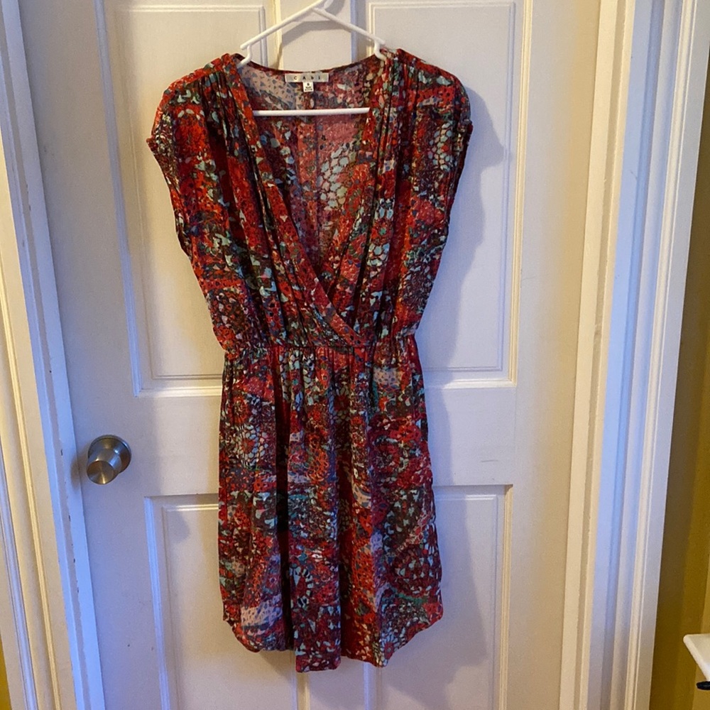 Cabi size S v neck pattered dress